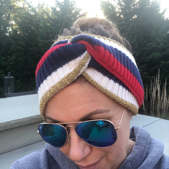 NWT Gucci Woven Indilus Headband in Red and Ivory - Picture 1 of 7